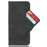 EIDERWOOD OnePlus 13 Faux Leather Case with Stand Function & Extra Card Holder - Black