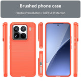 EIDERWOOD Xiaomi 15 Pro Brushed Carbon Fiber Flexible Plastic Case - Red