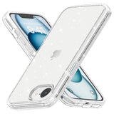 EIDERWOOD iPhone 16e Hybrid Glitter Plastic Case - MagSafe Compatible - White