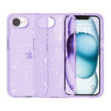 EIDERWOOD iPhone 16e Hybrid Glitter Plastic Case - MagSafe Compatible - Purple