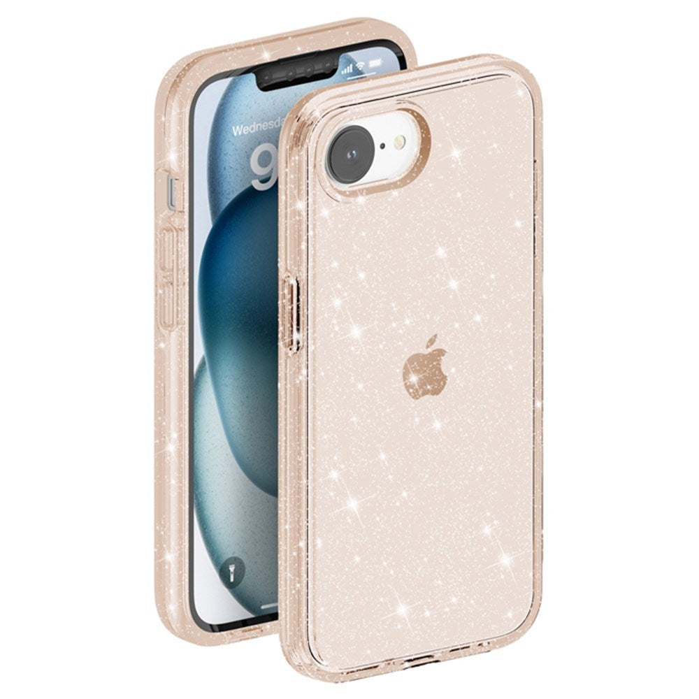 EIDERWOOD iPhone 16e Hybrid Glitter Plastic Case - MagSafe Compatible - Gold