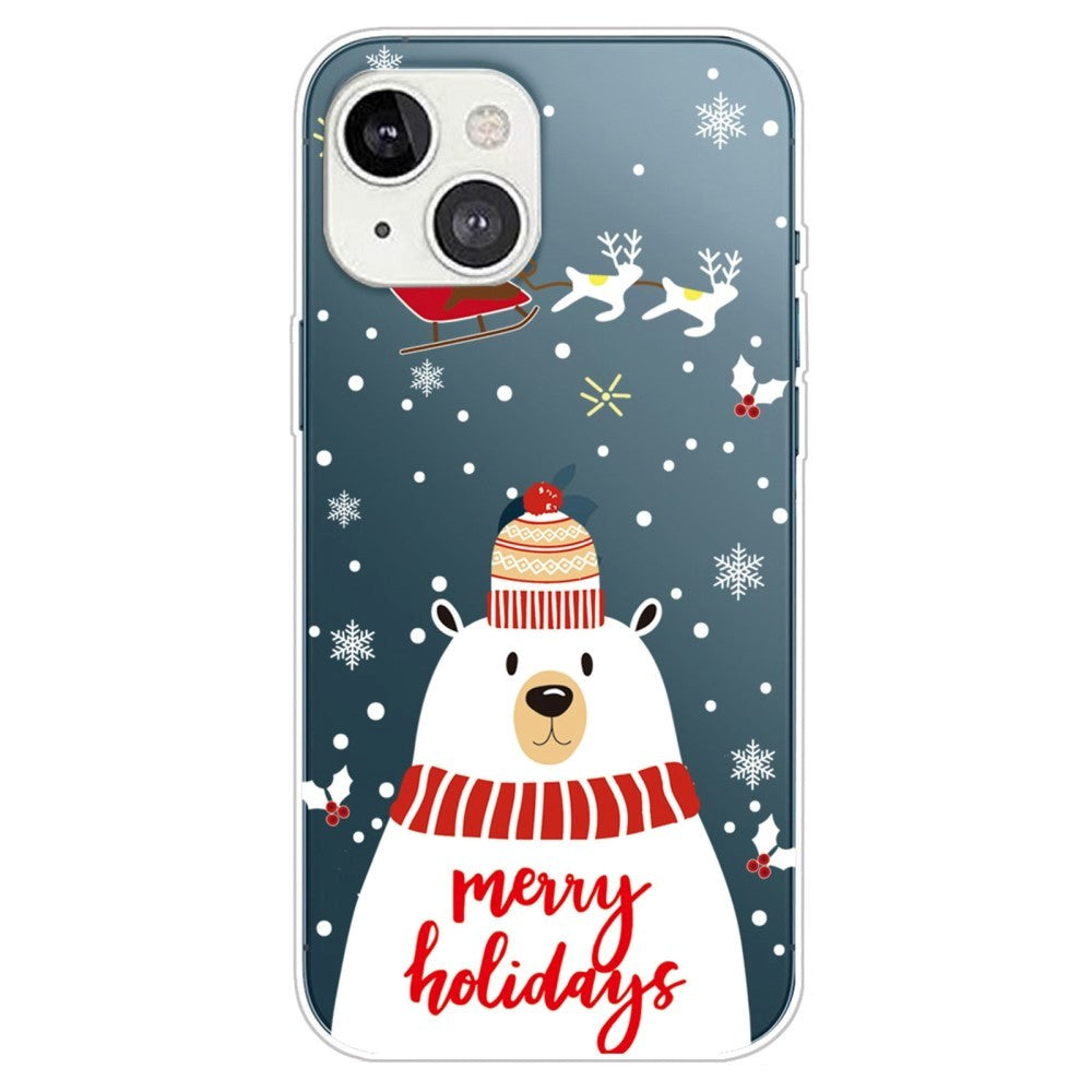 iPhone 14 Plus Flexible Plastic Christmas Case - Polar Bear