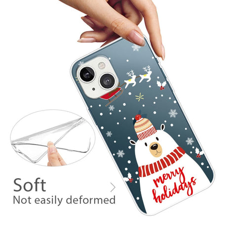 iPhone 14 Plus Flexible Plastic Christmas Case - Polar Bear