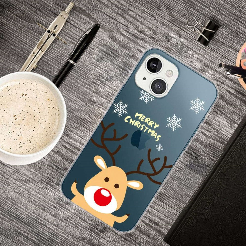 iPhone 14 Plus Flexible Plastic Christmas Case - Reindeer