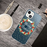 iPhone 14 Plus Flexible Plastic Christmas Case - Christmas Wreath