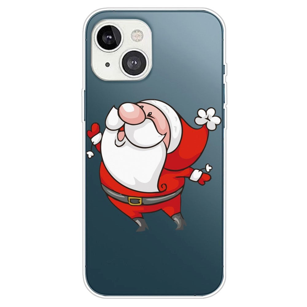 iPhone 14 Plus Flexible Plastic Christmas Case - Happy Santa Claus