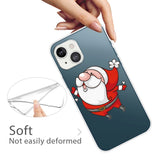 iPhone 14 Plus Flexible Plastic Christmas Case - Happy Santa Claus