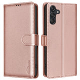 Samsung Galaxy A26 (5G) BINFEN Faux Leather Flip Case with RFID Blocking - Rose Gold