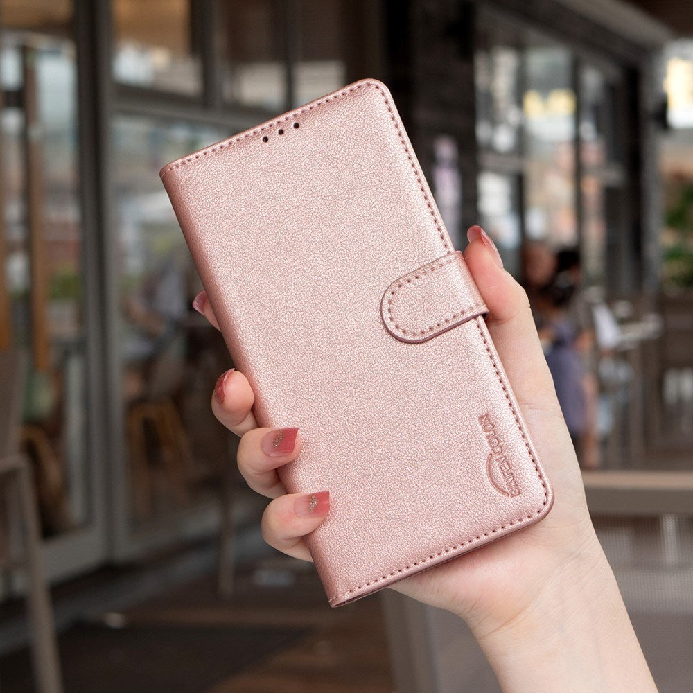 Samsung Galaxy A26 (5G) BINFEN Faux Leather Flip Case with RFID Blocking - Rose Gold