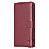 Samsung Galaxy A56 (5G) BINFEN Faux Leather Flip Case with RFID Blocking - Red