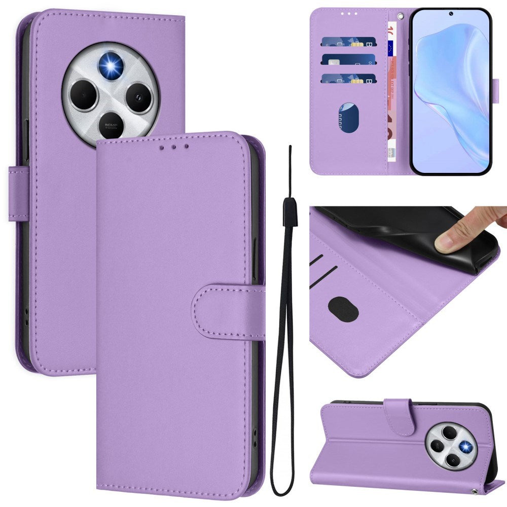 EIDERWOOD Xiaomi Redmi 14C Faux Leather Flip Case with Cardholder & Stand Function - Purple