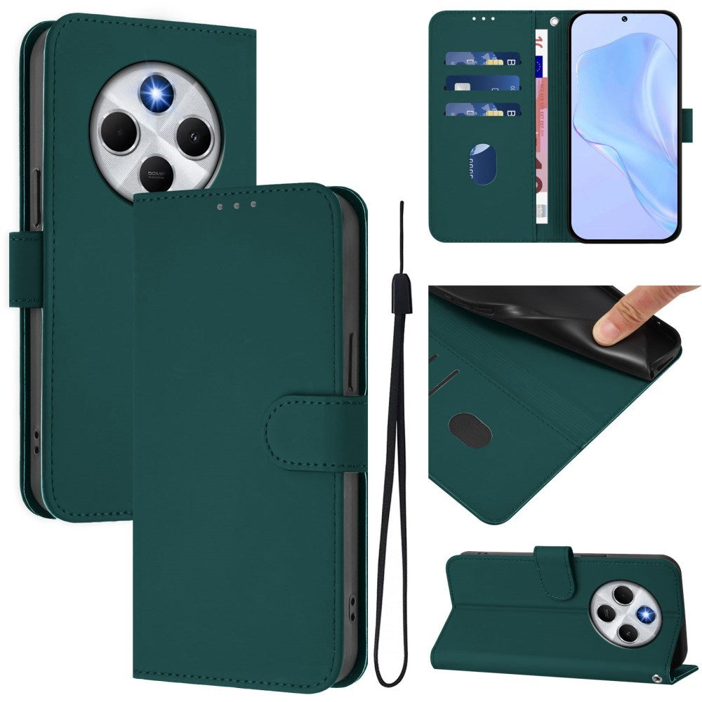 EIDERWOOD Xiaomi Redmi 14C Faux Leather Flip Case with Cardholder & Stand Function - Green