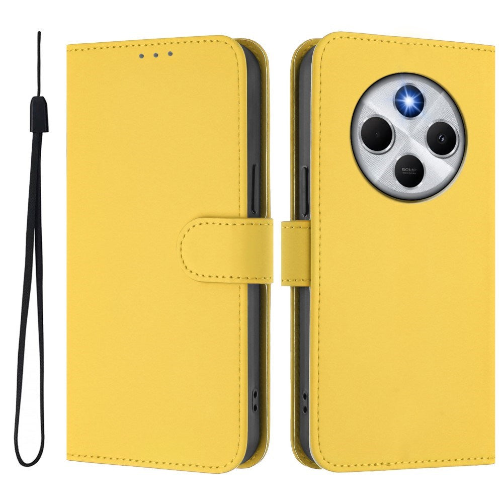 EIDERWOOD Xiaomi Redmi 14C Faux Leather Flip Case with Cardholder & Stand Function - Yellow