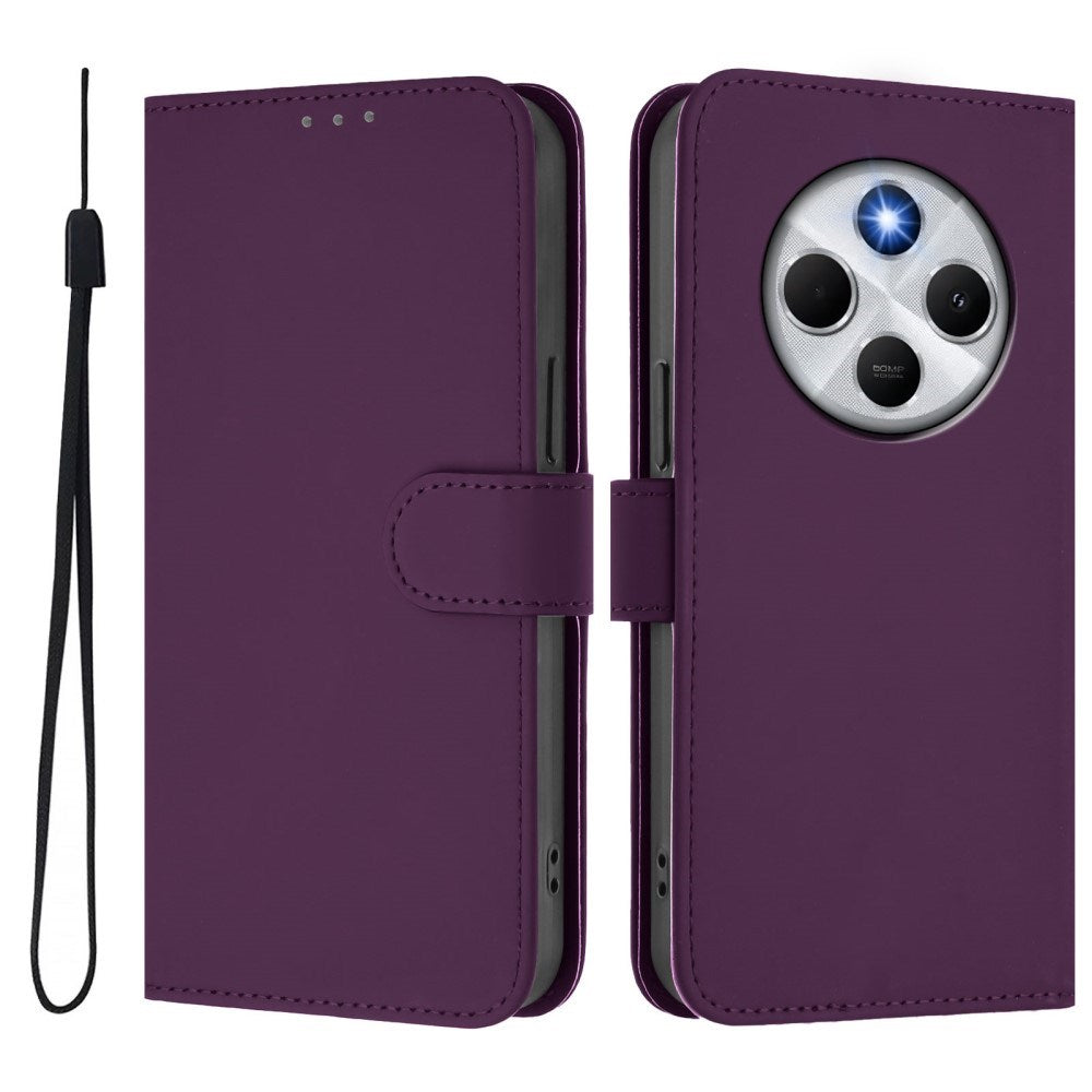 EIDERWOOD Xiaomi Redmi 14C Faux Leather Flip Case with Cardholder & Stand Function - Dark Purple