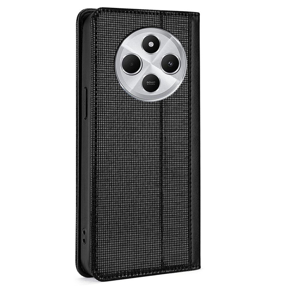 EIDERWOOD Xiaomi Redmi 14C / Poco C75 Faux Leather Flip Case with RFID Blocking - Black