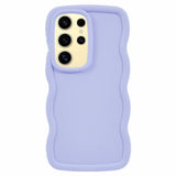 EIDERWOOD Samsung Galaxy S25 Ultra Flexible Plastic Cover with Wavy Design - Purple