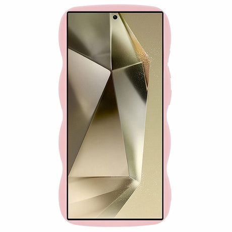 EIDERWOOD Samsung Galaxy S25 Ultra Flexible Plastic Cover with Wavy Design - Rose Gold