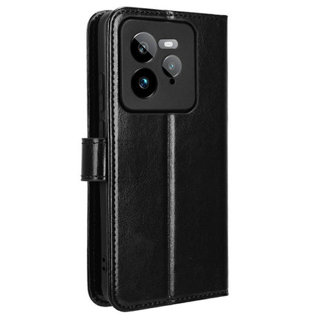 EIDERWOOD Realme GT 7 Pro (5G) Faux Leather Flip Case with Strap - Black