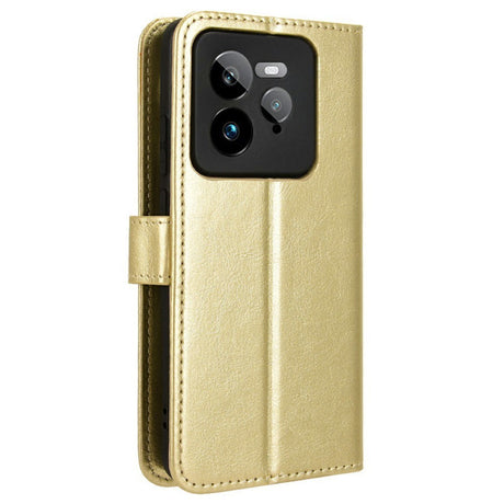 EIDERWOOD Realme GT 7 Pro (5G) Faux Leather Flip Case with Strap - Gold
