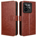 EIDERWOOD Realme GT 7 Pro (5G) Faux Leather Flip Case with Strap - Brown