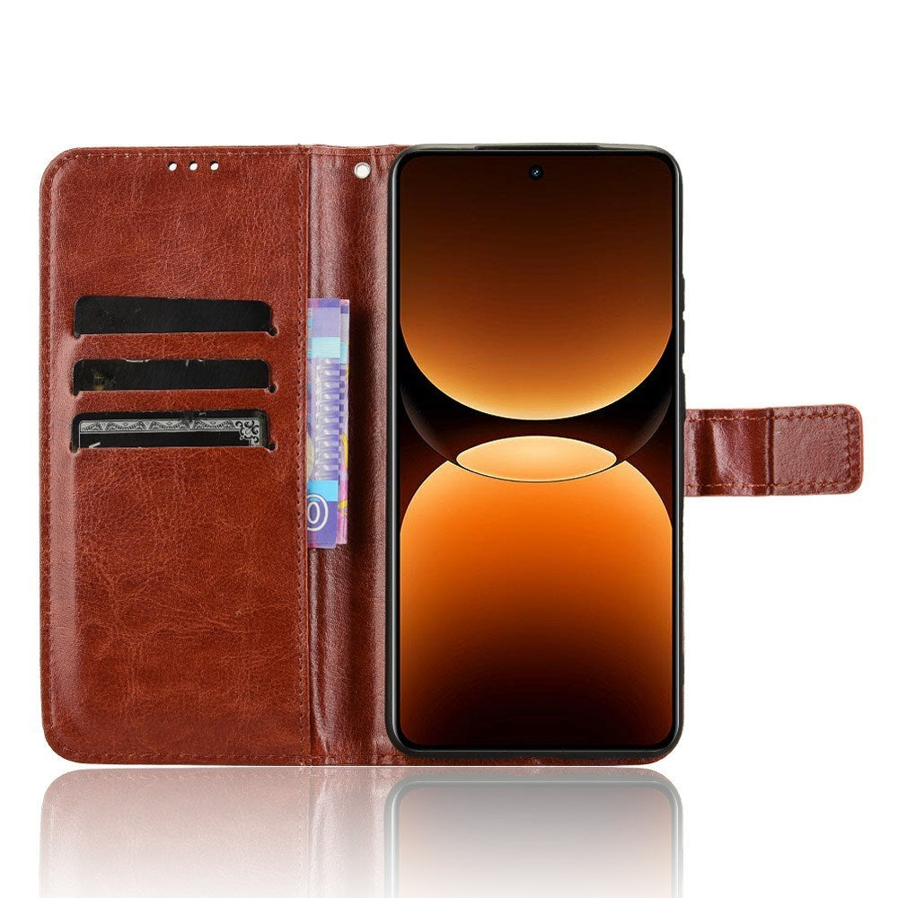 EIDERWOOD Realme GT 7 Pro (5G) Faux Leather Flip Case with Strap - Brown