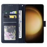 EIDERWOOD Samsung Galaxy S25+ (Plus) / S24+ (Plus) Faux Leather Case with Wallet and Strap - Blue