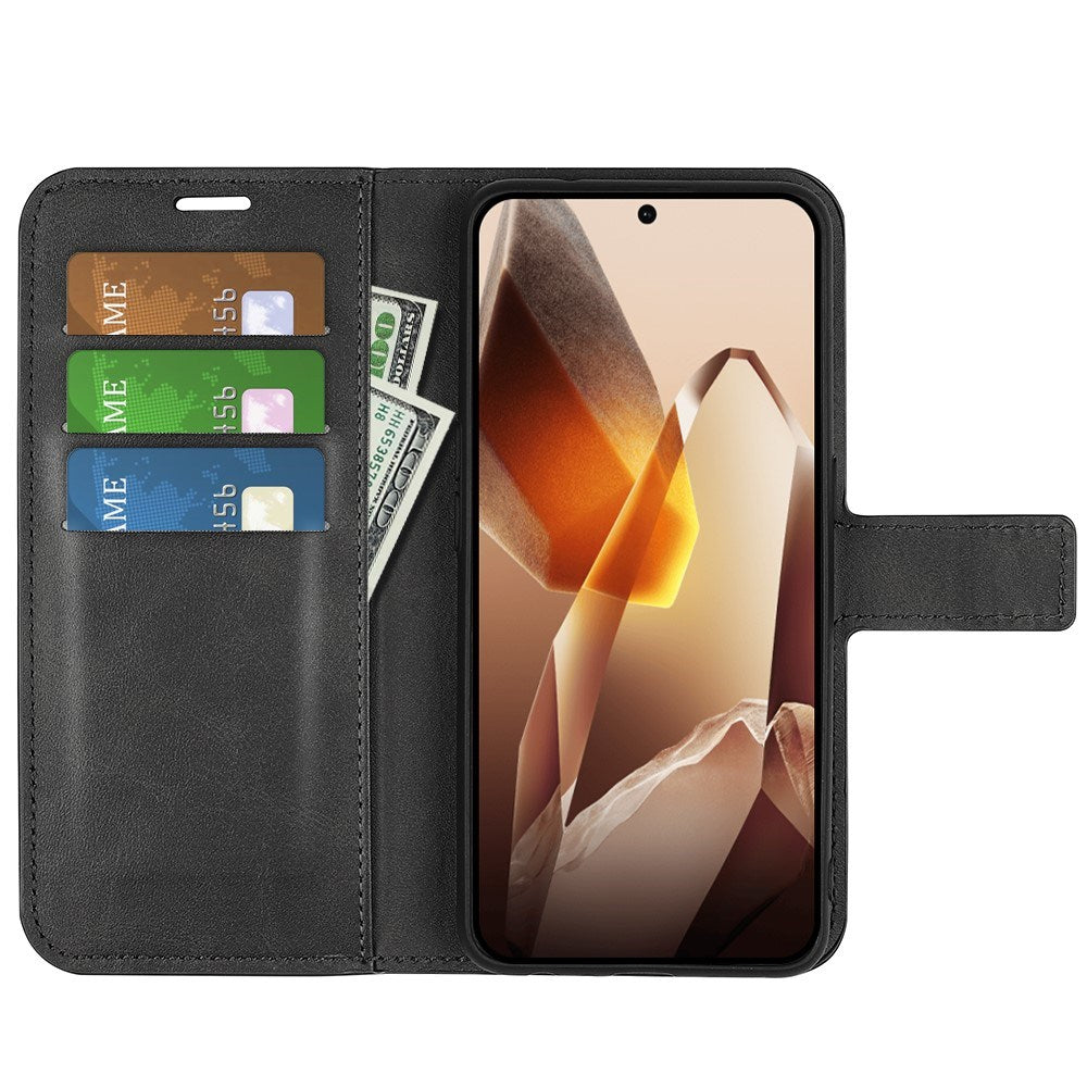 EIDERWOOD OnePlus 13 Leather Flip Case with Wallet - Black