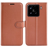 EIDERWOOD Xiaomi 15 Faux Leather Flip Case with Cardholder & Stand Function - Brown