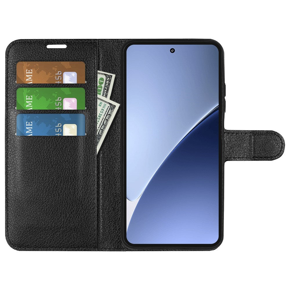 EIDERWOOD Xiaomi 15 Pro Faux Leather Flip Case with Cardholder & Stand Function - Black