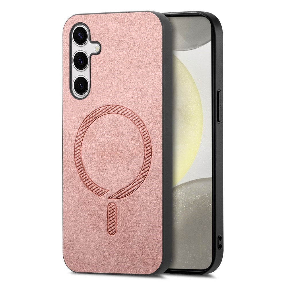 EIDERWOOD Samsung Galaxy S25 Vegan Leather Case - MagSafe Compatible - Pink