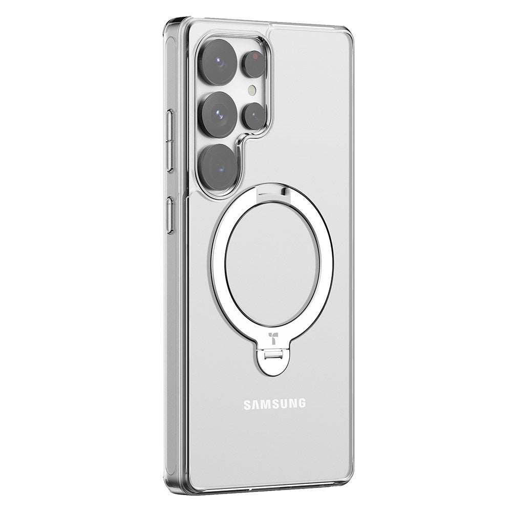 TORRAS Samsung Galaxy S25 Ultra Hybrid Case with Kickstand - MagSafe Compatible - Transparent