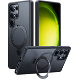 TORRAS Samsung Galaxy S25 Ultra Guardian Ostand Hybrid Case with Kickstand - MagSafe Compatible - Black