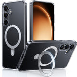 TORRAS Samsung Galaxy S25 Guardian Ostand Hybrid Case with Kickstand - MagSafe Compatible - Transparent