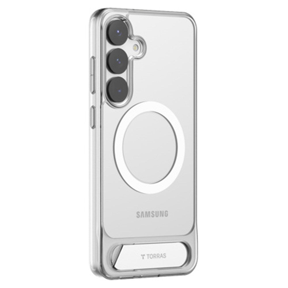 TORRAS Samsung Galaxy S25+ (Plus) Hybrid Case with Stand Function - MagSafe Compatible - Transparent