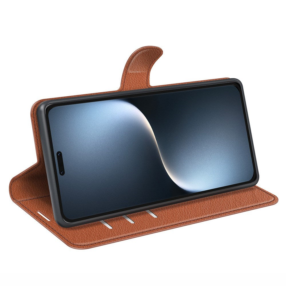 EIDERWOOD Honor Magic7 Pro Faux Leather Flip Case with Cardholder & Stand Function - Brown