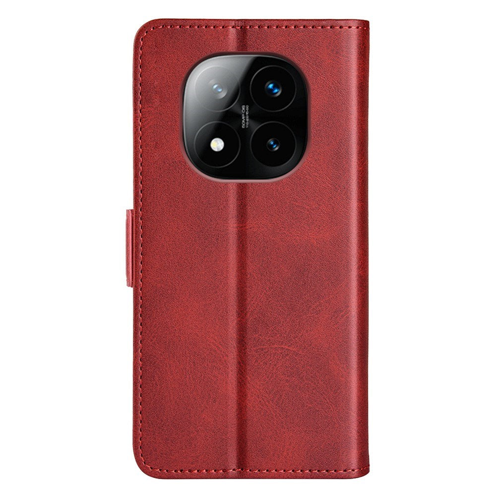 EIDERWOOD Xiaomi Redmi Note 14 Pro+ Faux Leather Flip Case with Wallet & Stand Function - Red