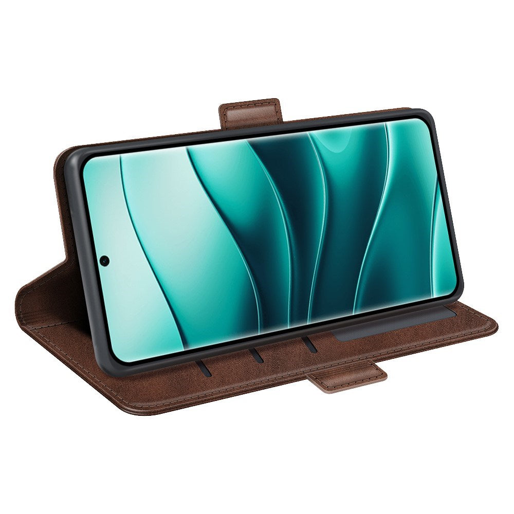 EIDERWOOD Xiaomi Redmi Note 14 Pro+ Faux Leather Flip Case with Cardholder & Stand Function - Brown