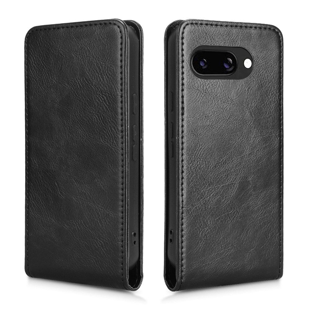 EIDERWOOD Google Pixel 9a Faux Leather Flip Case with Card Pocket - Black