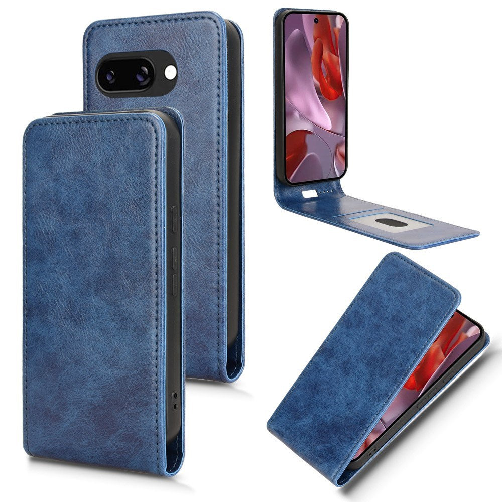 EIDERWOOD Google Pixel 9a Faux Leather Flip Case with Card Pocket - Blue