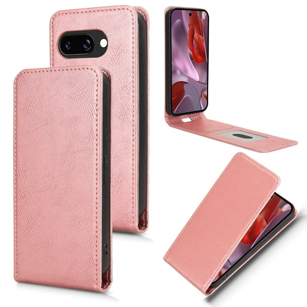 EIDERWOOD Google Pixel 9a Faux Leather Flip Case with Card Pocket - Pink