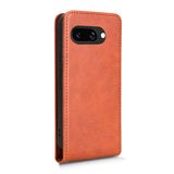 EIDERWOOD Google Pixel 9a Faux Leather Flip Case with Card Pocket - Orange