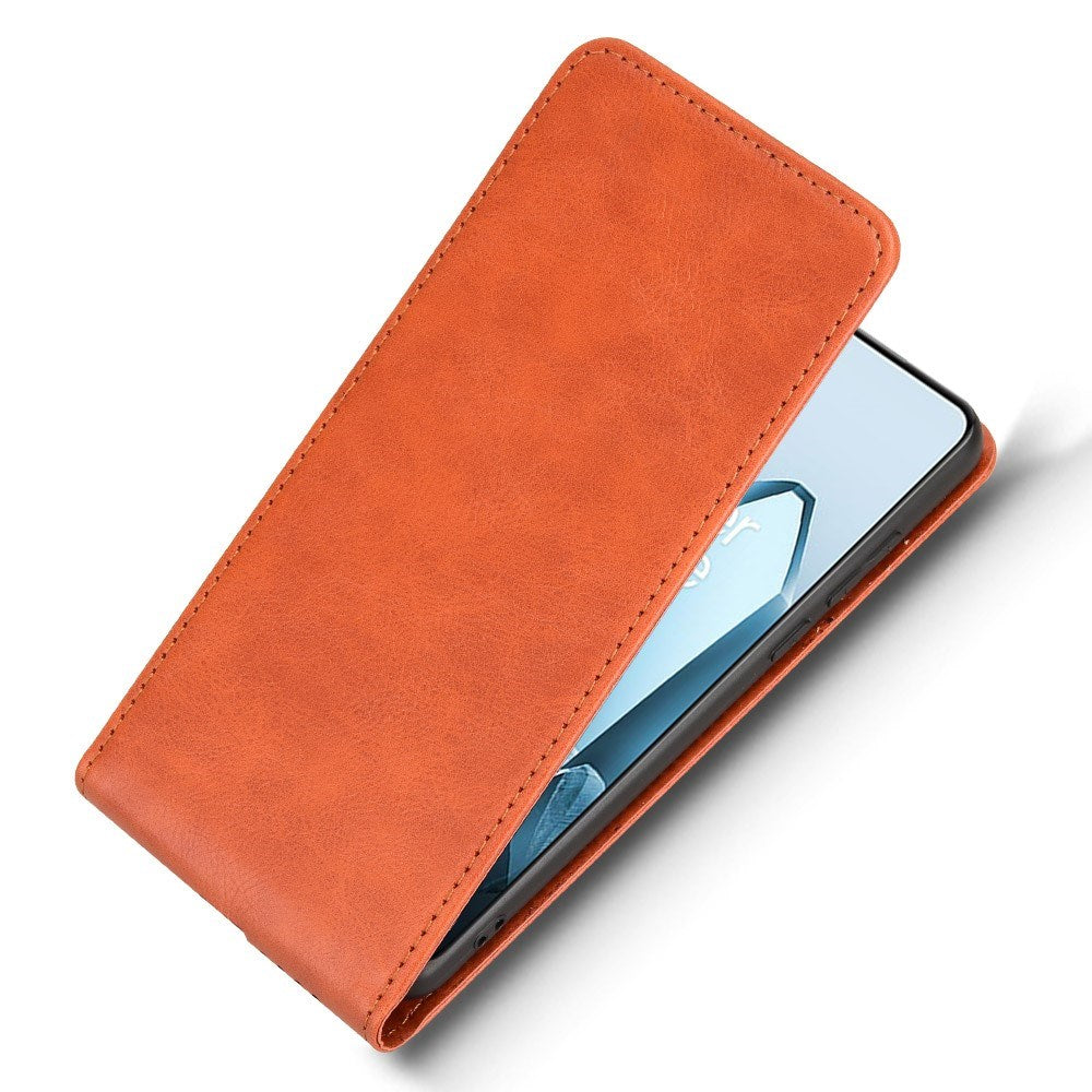 EIDERWOOD OnePlus 13 Vegan Leather Flip Case with Card Pocket - Orange