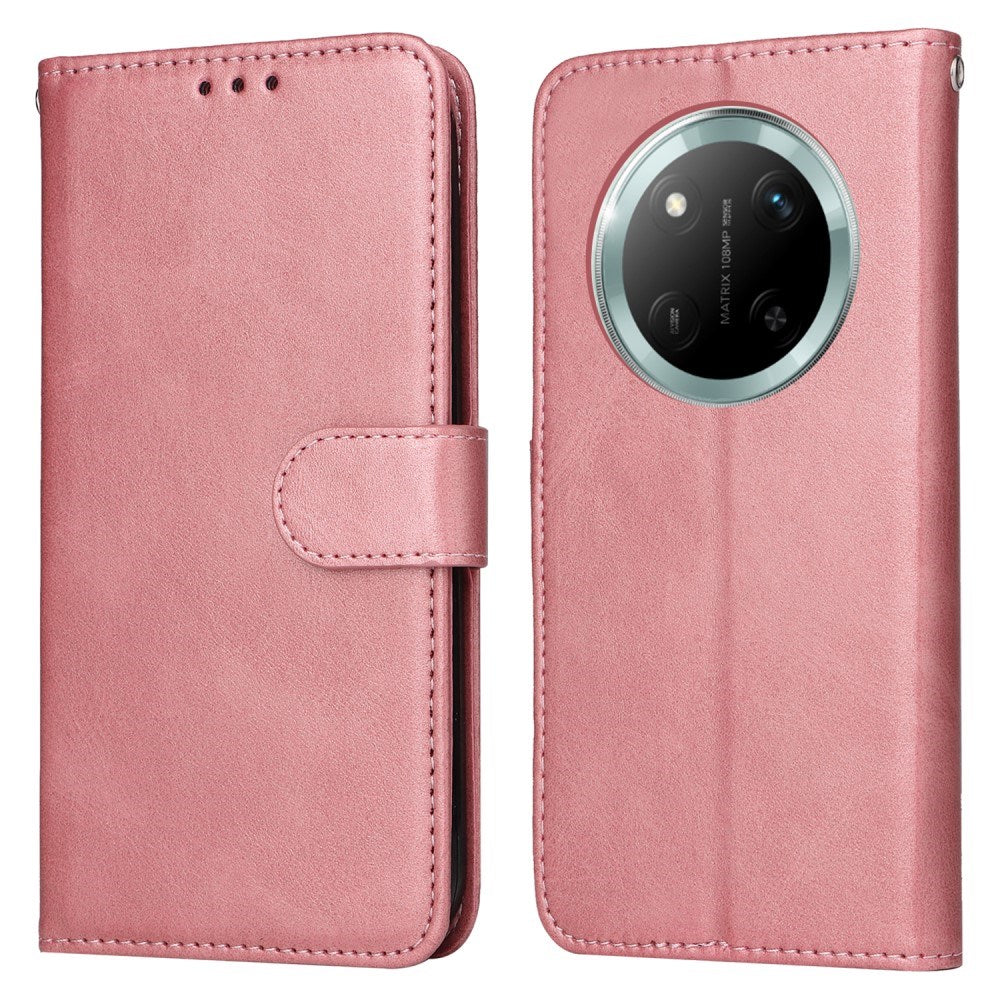 EIDERWOOD Honor Magic7 Lite Faux Leather Flip Case with Strap - Pink