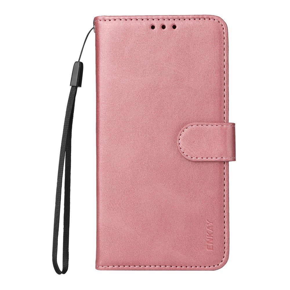 EIDERWOOD Samsung Galaxy A56 (5G) / A36 (5G) 2-in-1 Faux Leather Flip Case with Screen Protector Glass - Pink