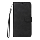EIDERWOOD Samsung Galaxy A56 (5G) / A36 (5G) 2-in-1 Faux Leather Flip Case with Screen Protector Glass - Black