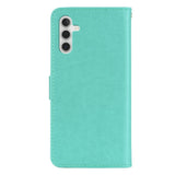 EIDERWOOD Samsung Galaxy S25 Faux Leather Flip Case with Owl Design - Turquoise