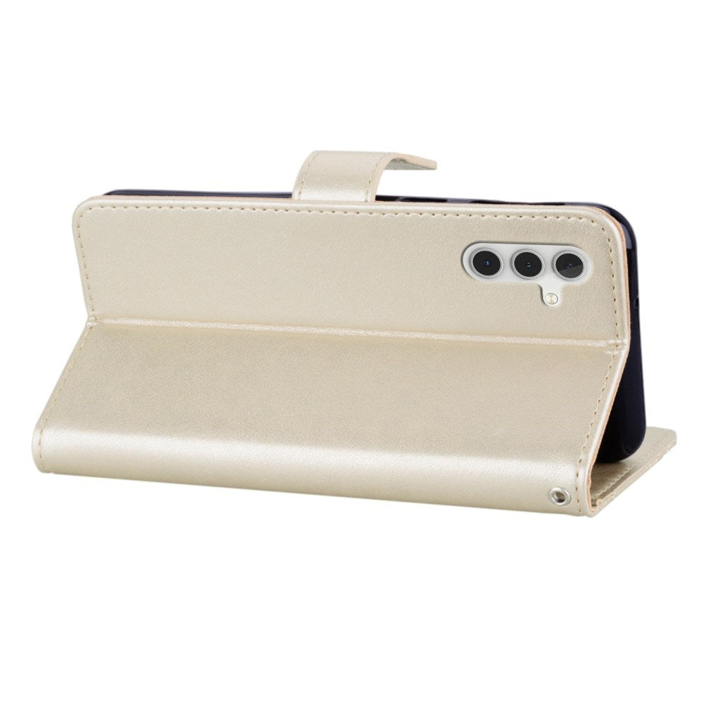 EIDERWOOD Samsung Galaxy S25+ (Plus) Faux Leather Flip Case with Owl Design - Gold