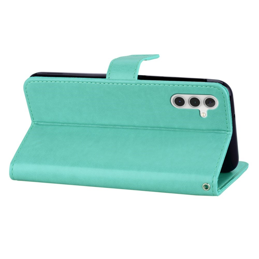 EIDERWOOD Samsung Galaxy S25+ (Plus) Faux Leather Flip Case with Owl Design - Turquoise