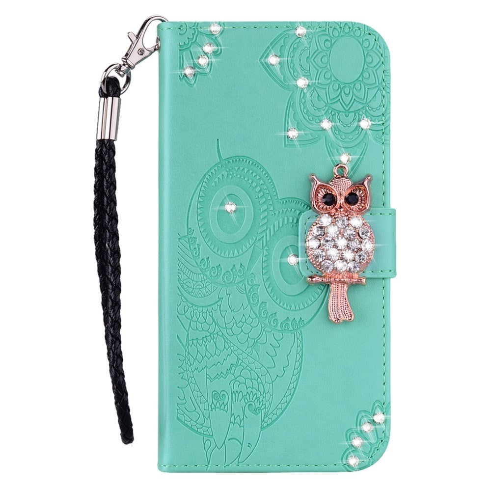 EIDERWOOD Samsung Galaxy S25+ (Plus) Faux Leather Flip Case with Owl Design - Turquoise