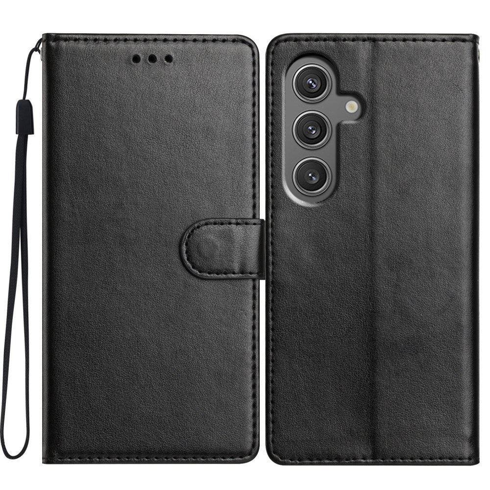 EIDERWOOD Samsung Galaxy A26 (5G) Faux Leather Flip Case with Strap - Black